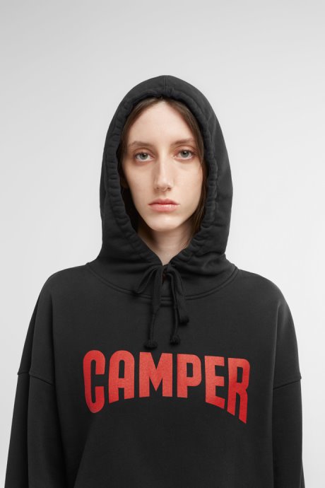 Hoodie Black Hoodie With Camper Logo