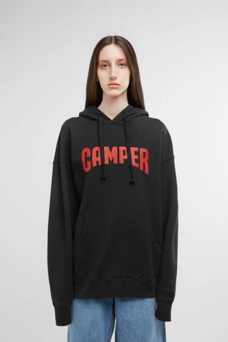 Hoodie Black Hoodie With Camper Logo