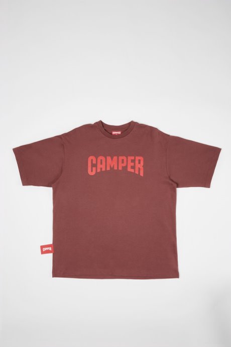 T-Shirt Burgundy T-Shirt With Camper Logo