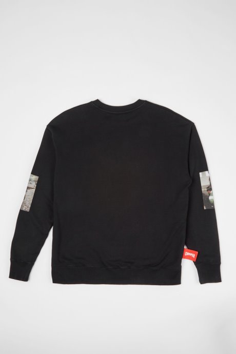 Sweatshirt Black Sweatshirt With Donkey Print Camper New Arrivals