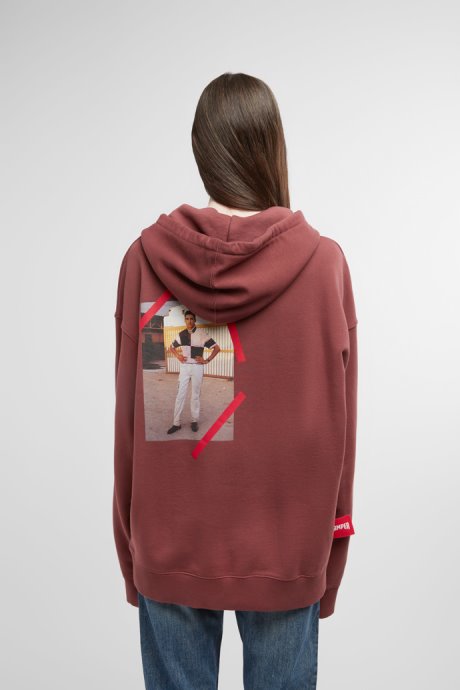Hoodie Burgundy Hoodie With Harness Driver Print Exclusive Camper