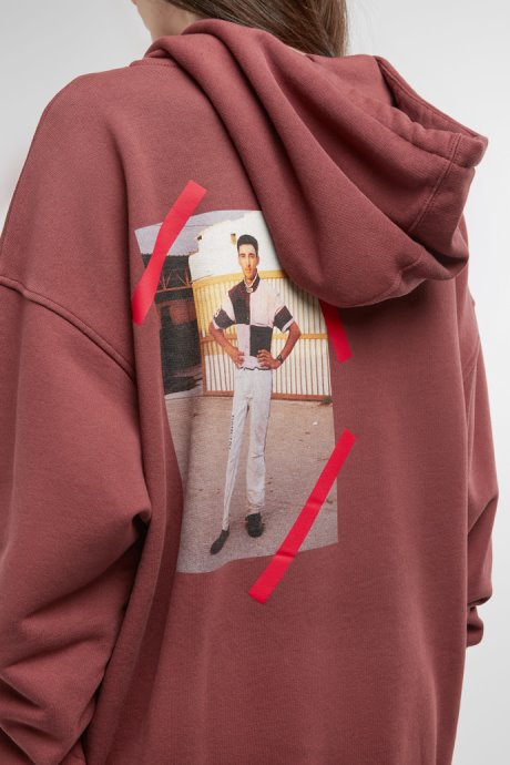 Hoodie Burgundy Hoodie With Harness Driver Print Exclusive Camper