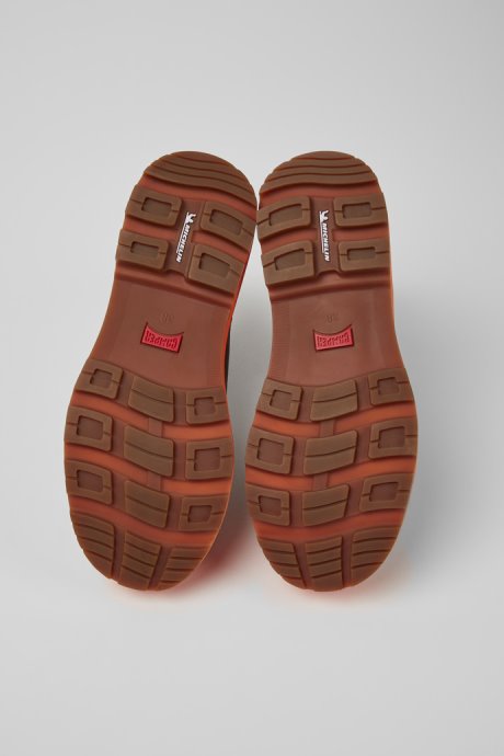 Exclusive Camper Brutus Trek Michelin Dark Gray And Orange Nubuck Ankle Boots For Women