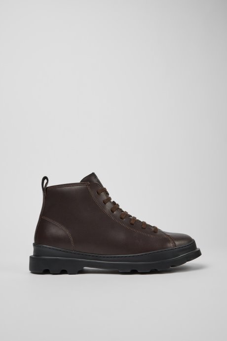 Brutus Dark Brown Leather Ankle Boots For Men Exclusive Camper