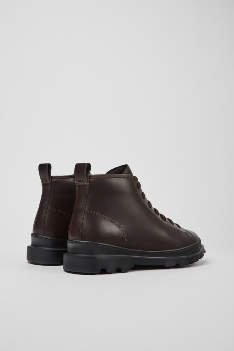 Brutus Dark Brown Leather Ankle Boots For Men Exclusive Camper