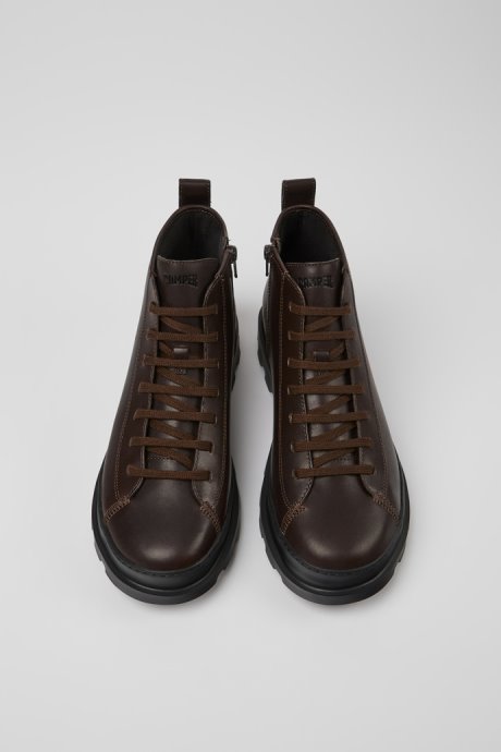 Brutus Dark Brown Leather Ankle Boots For Men Exclusive Camper