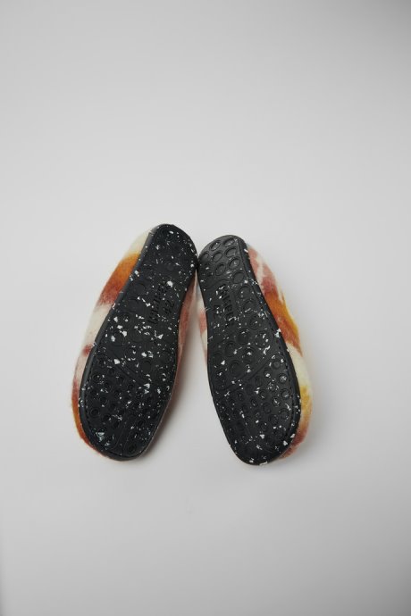 Wabi Orange And Blue Recycled Wool Slippers For Men Exclusive Camper