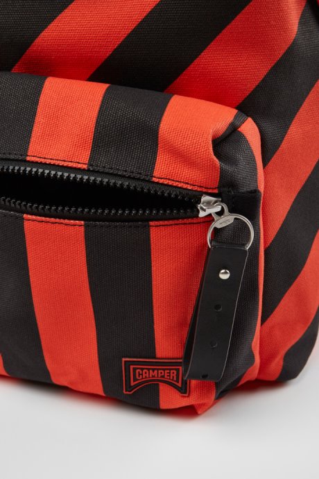 Exclusive Camper Ado Large Black And Red Recycled Cotton Backpack
