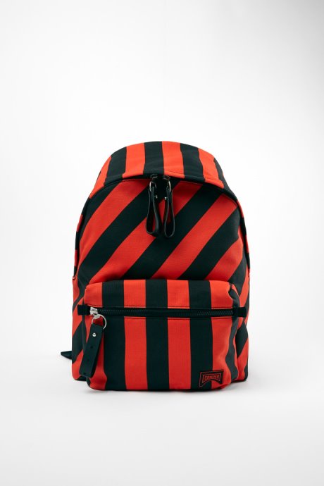 Exclusive Camper Ado Large Black And Red Recycled Cotton Backpack