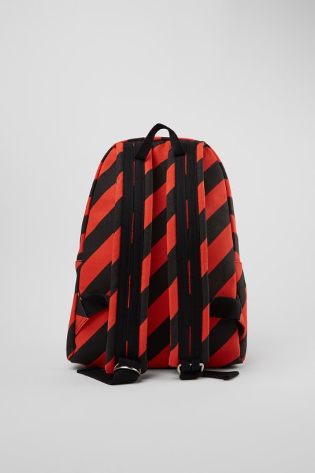 Exclusive Camper Ado Large Black And Red Recycled Cotton Backpack