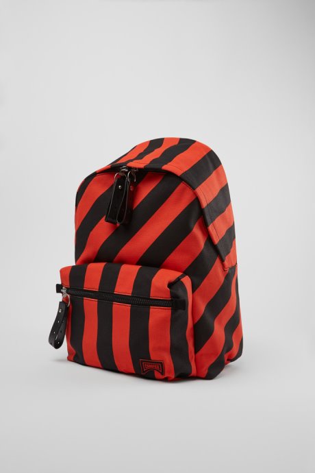 Exclusive Camper Ado Large Black And Red Recycled Cotton Backpack