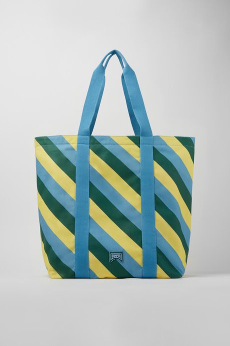 Camper Ado Yellow Blue And Green Recycled Cotton Tote Bag New Arrivals