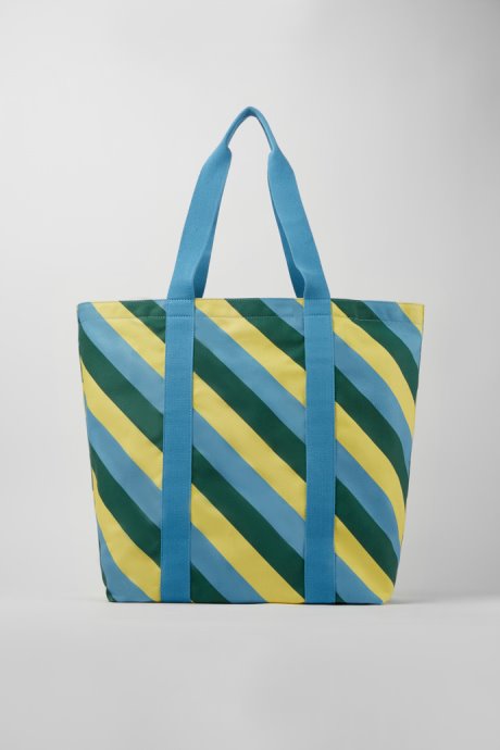 Camper Ado Yellow Blue And Green Recycled Cotton Tote Bag New Arrivals