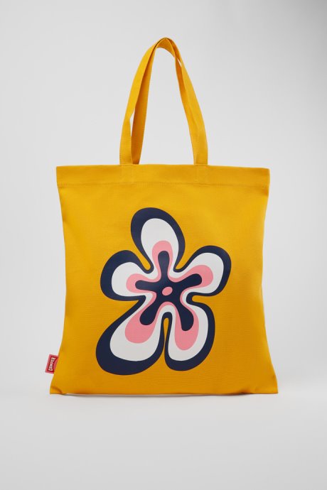 Camper Conmigo Orange Recycled Cotton Tote Bag New Arrivals