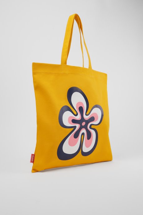 Camper Conmigo Orange Recycled Cotton Tote Bag New Arrivals