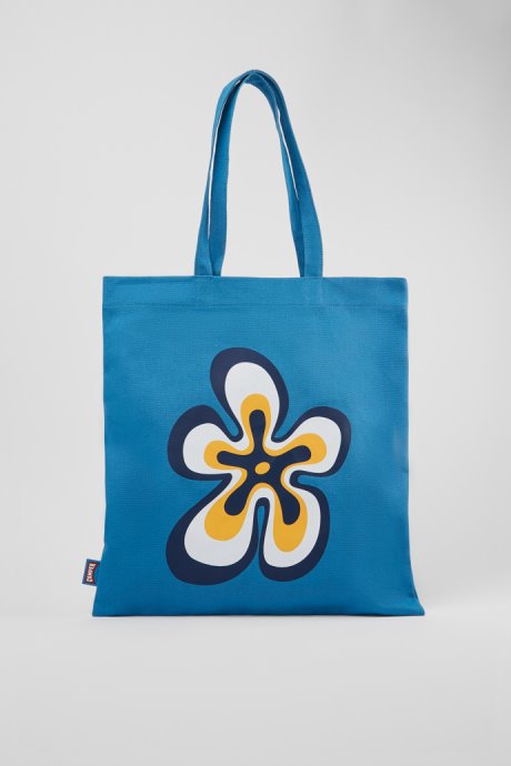 Conmigo Blue Recycled Cotton Tote Bag Camper New Arrivals