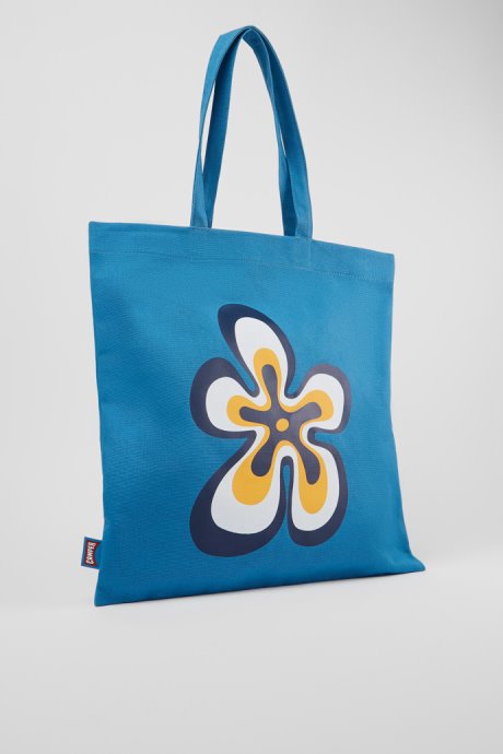 Conmigo Blue Recycled Cotton Tote Bag Camper New Arrivals