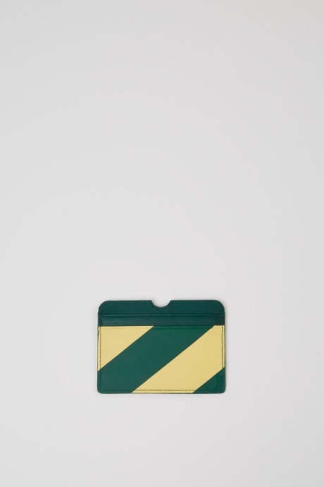 Mosa Green And Yellow Leather Card Case Exclusive Camper