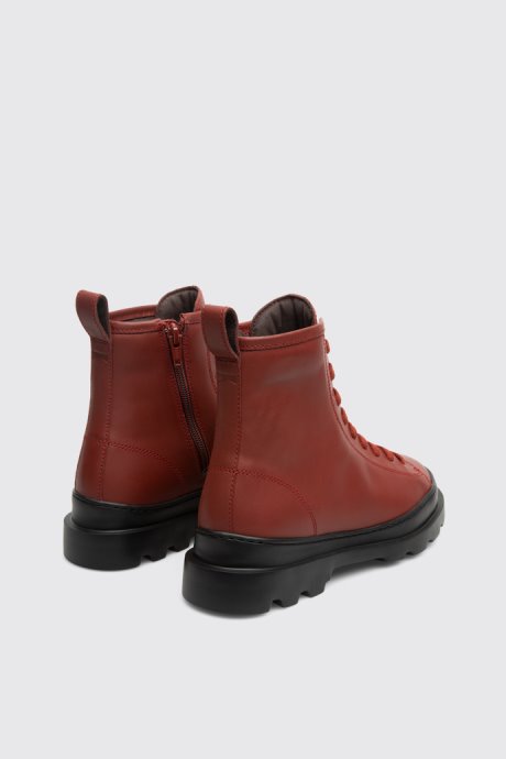 Camper Design Brutus Red-Brown Medium Lace Boot For Women