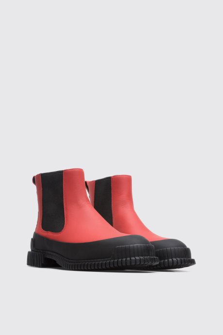 Camper Pix Red And Black Ankle Boot For Women New Arrivals