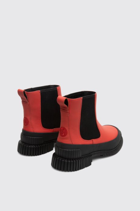Camper Pix Red And Black Ankle Boot For Women New Arrivals