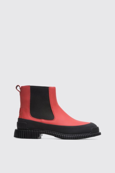 Camper Pix Red And Black Ankle Boot For Women New Arrivals