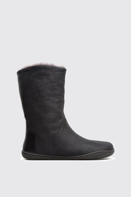 Design Peu Black Boots For Women Camper