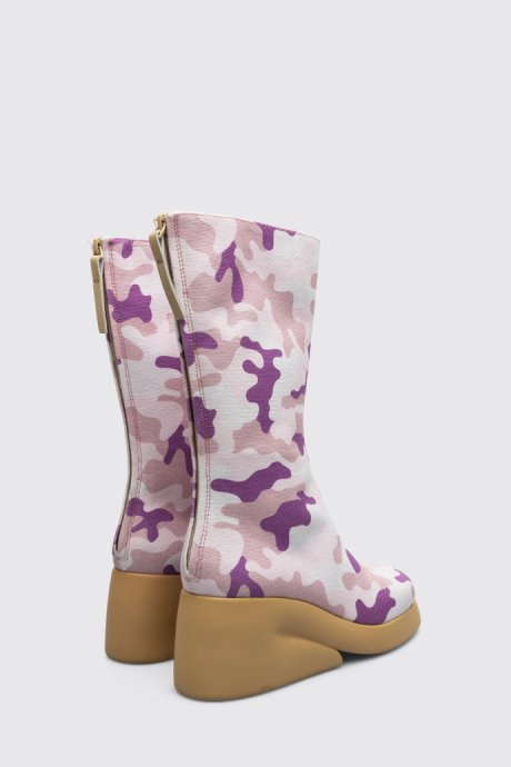 Design Ssense & Petra Collins Camouflage High Boots For Women Camper