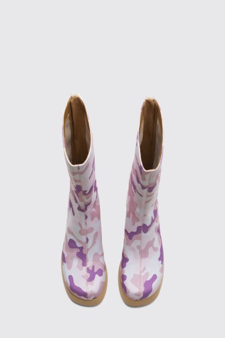 Design Ssense & Petra Collins Camouflage High Boots For Women Camper