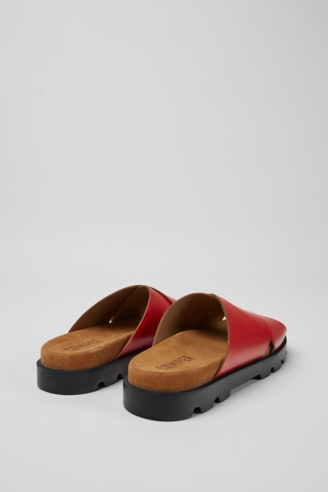 Exclusive Camper Brutus Sandal Red Leather Sandals For Women