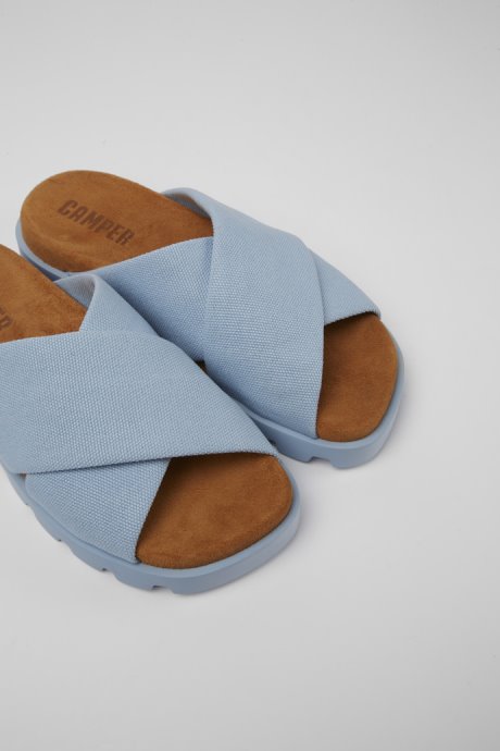 Brutus Sandal Light Blue Recycled Cotton Sandals For Women Exclusive Camper
