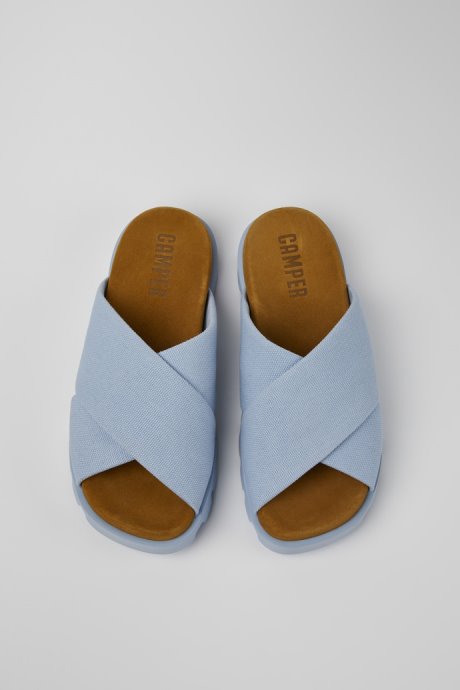 Brutus Sandal Light Blue Recycled Cotton Sandals For Women Exclusive Camper