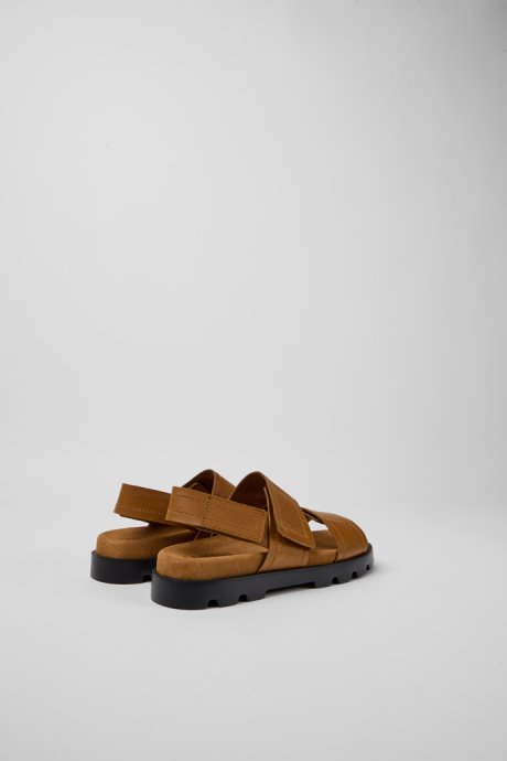 Camper Design Brutus Sandal Brown Leather Sandals For Women