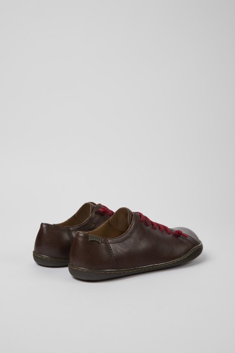 Camper Design Peu Brown Leather Shoes For Women