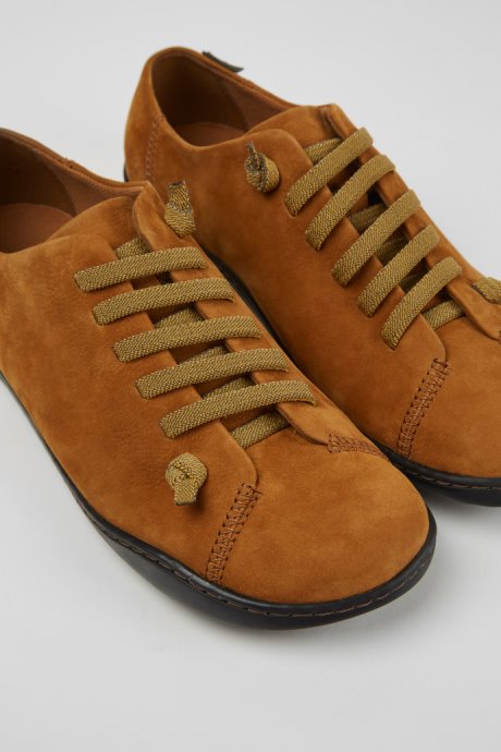 Design Peu Light Brown Nubuck Shoes For Women Camper