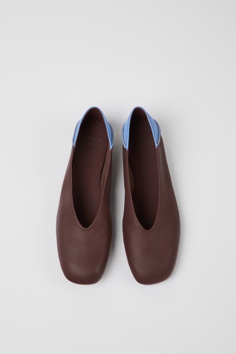 Casi Myra Burgundy And Blue Ballerina Flats For Women Camper New Arrivals