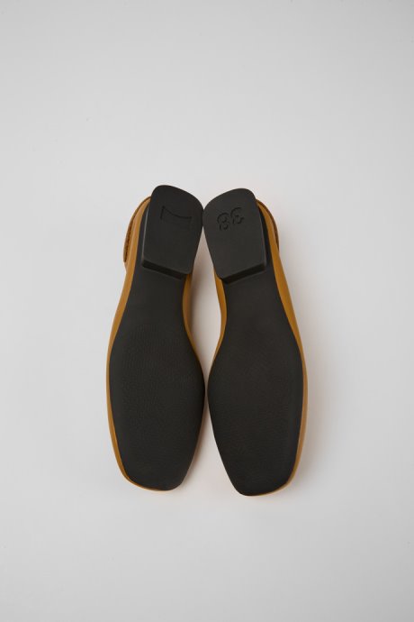 Design Casi Myra Brown Leather Shoes For Women Camper