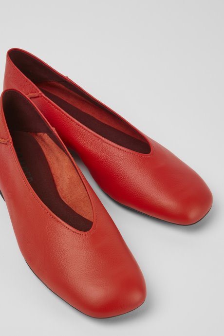 Design Casi Myra Red Ballerinas For Women Camper