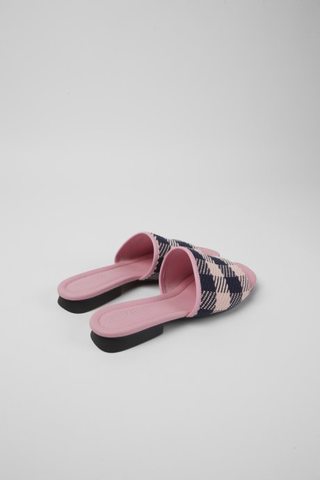Camper Casi Myra Pink And Black Recycled Cotton Sandals For Women New Arrivals