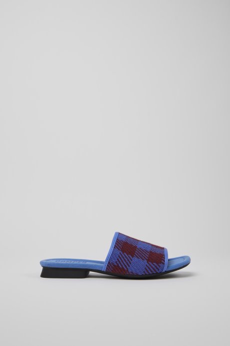Camper Casi Myra Blue And Burgundy Sandals For Women New Arrivals