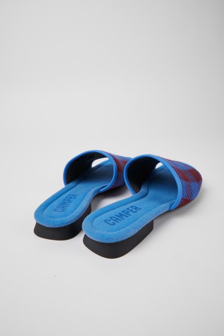 Camper Casi Myra Blue And Burgundy Sandals For Women New Arrivals
