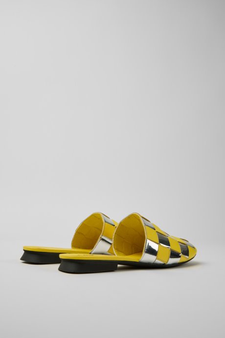Camper Design Casi Myra Yellow And Silver Shoes For Women