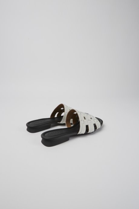 Camper Casi Myra White Leather Sandals For Women New Arrivals