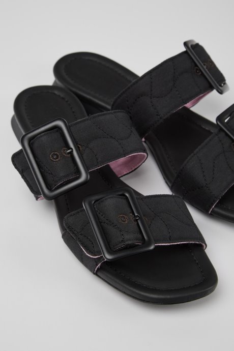 Exclusive Camper Casi Myra Black Recycled Pet Sandals For Women