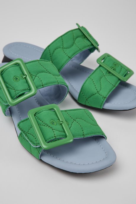 Camper Design Casi Myra Green Recycled Pet Sandals For Women
