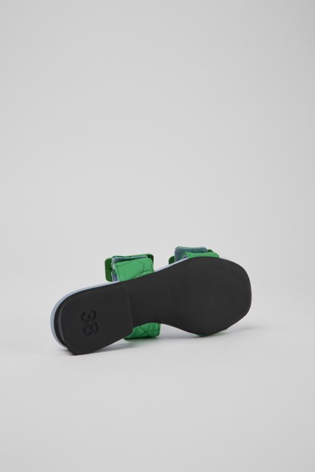 Camper Design Casi Myra Green Recycled Pet Sandals For Women