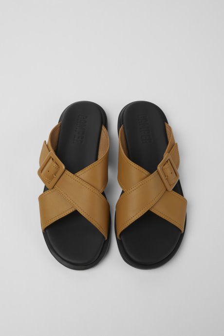 Exclusive Camper Edy Brown Leather Sandals For Women