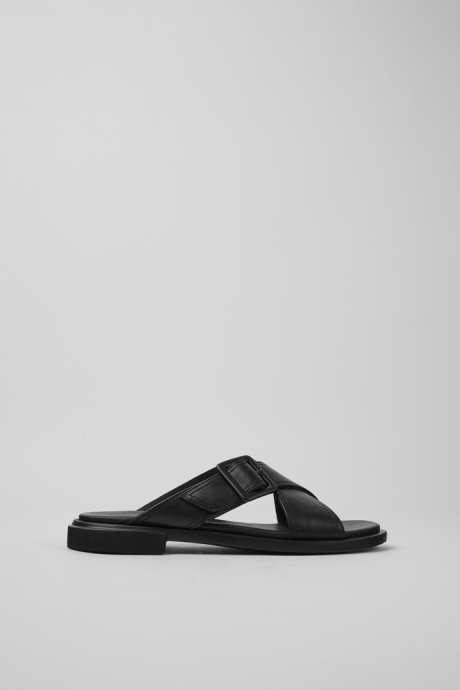 Edy Black Leather Sandals For Women Exclusive Camper