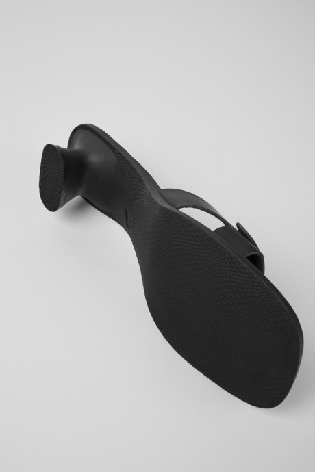 Dina Black Leather Sandals For Women Exclusive Camper