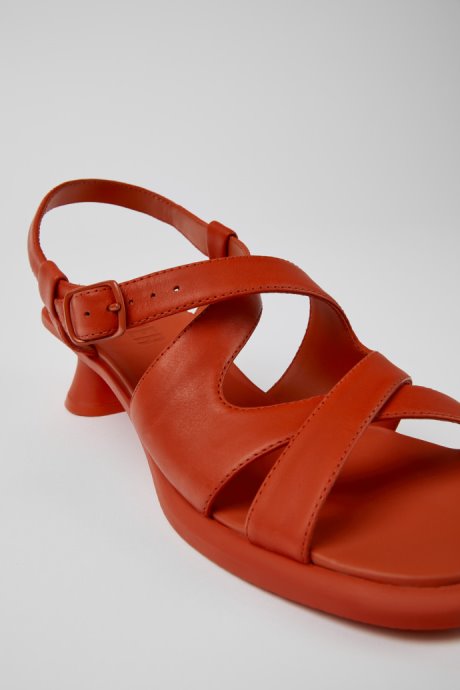 Camper Design Dina Red Leather Sandals For Women